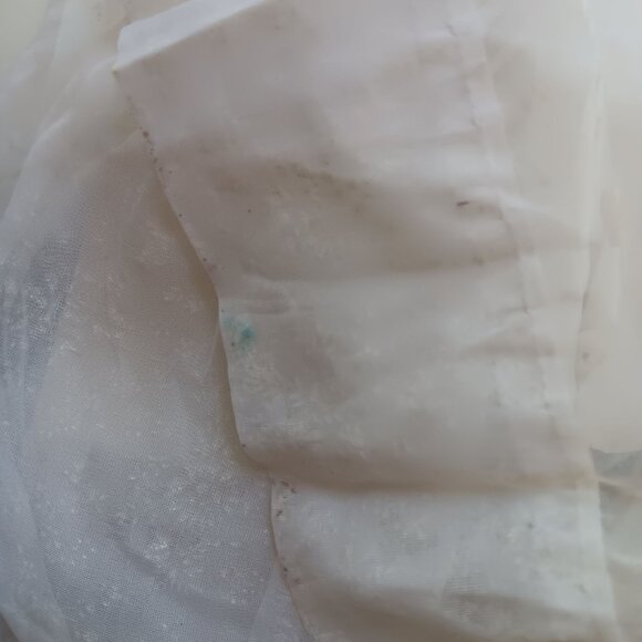 Vintage Baby Dress 1950's Sheer White Ruffled Shell Buttons & Delicate Design - Picture 10 of 10